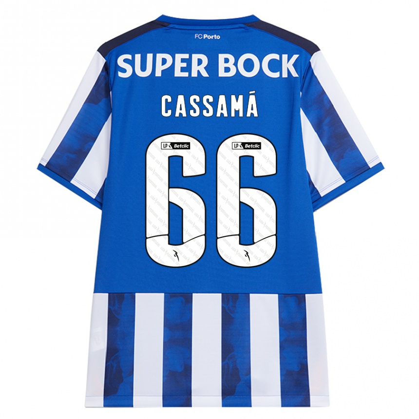 Niño Fútbol Camiseta Adramane Cassamá #66 Azul Blanco 1ª Equipación 2024/25 Argentina