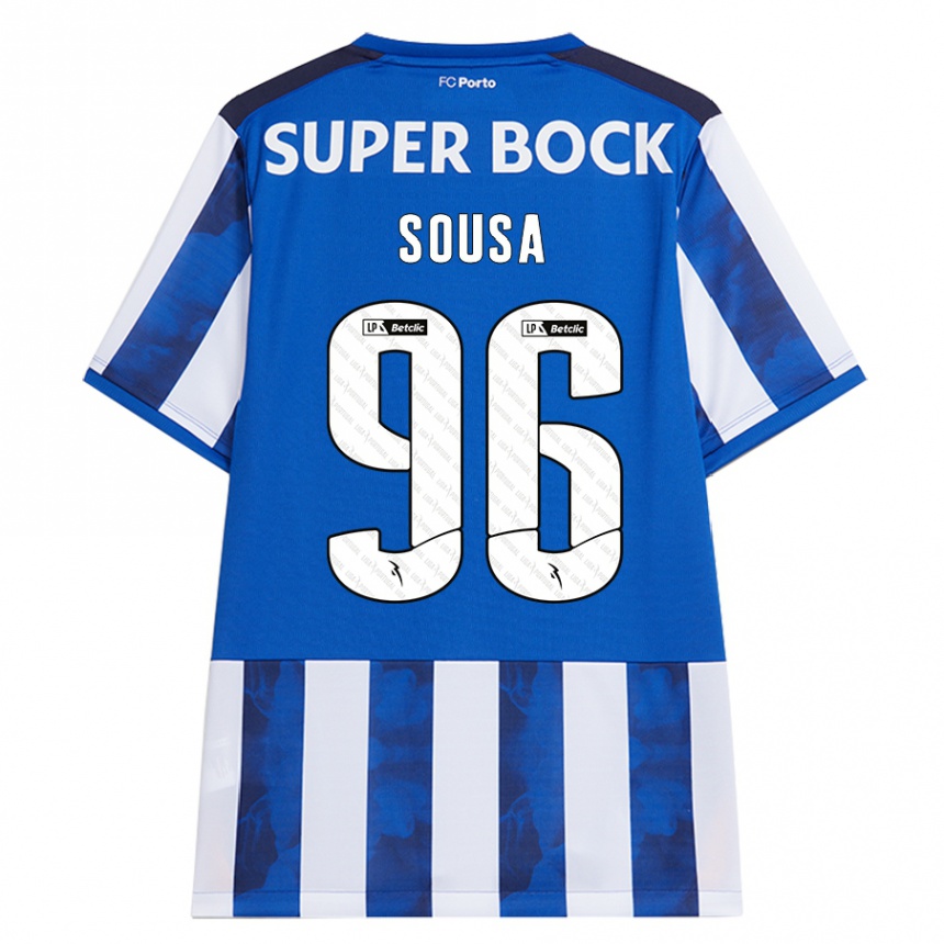 Niño Fútbol Camiseta Filipe Sousa #96 Azul Blanco 1ª Equipación 2024/25 Argentina