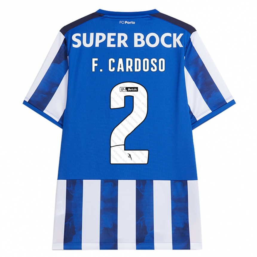 Niño Fútbol Camiseta Fabio Cardoso #2 Azul Blanco 1ª Equipación 2024/25 Argentina