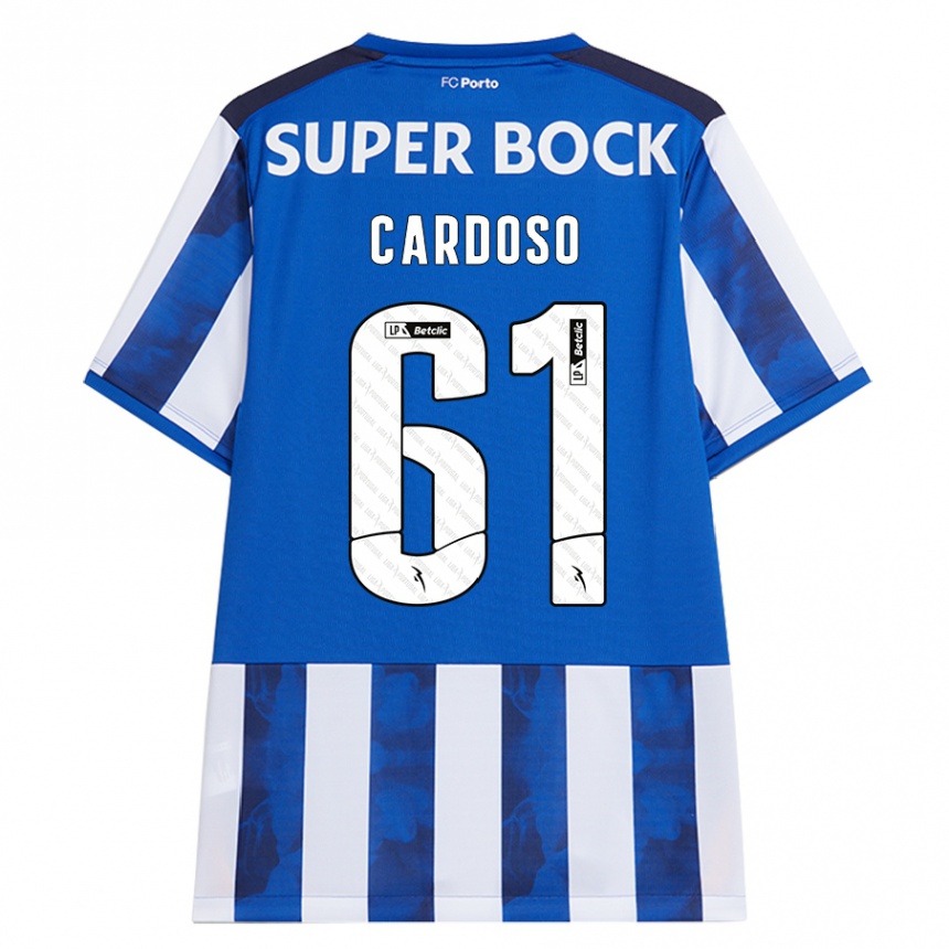 Niño Fútbol Camiseta Ivan Cardoso #61 Azul Blanco 1ª Equipación 2024/25 Argentina