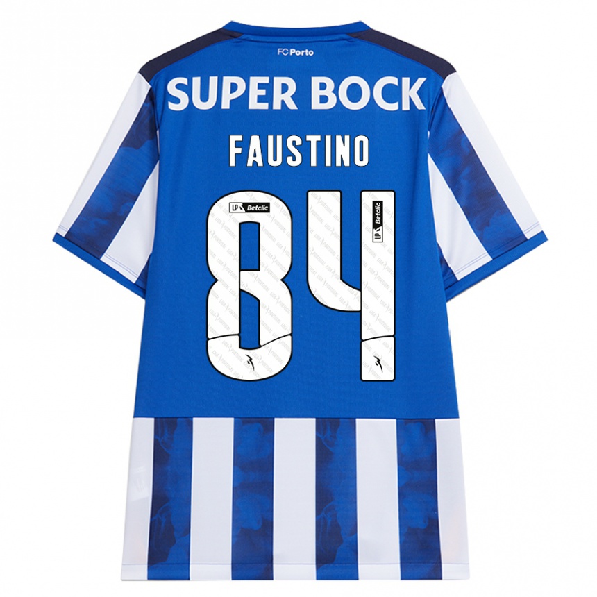 Niño Fútbol Camiseta Levi Faustino #84 Azul Blanco 1ª Equipación 2024/25 Argentina