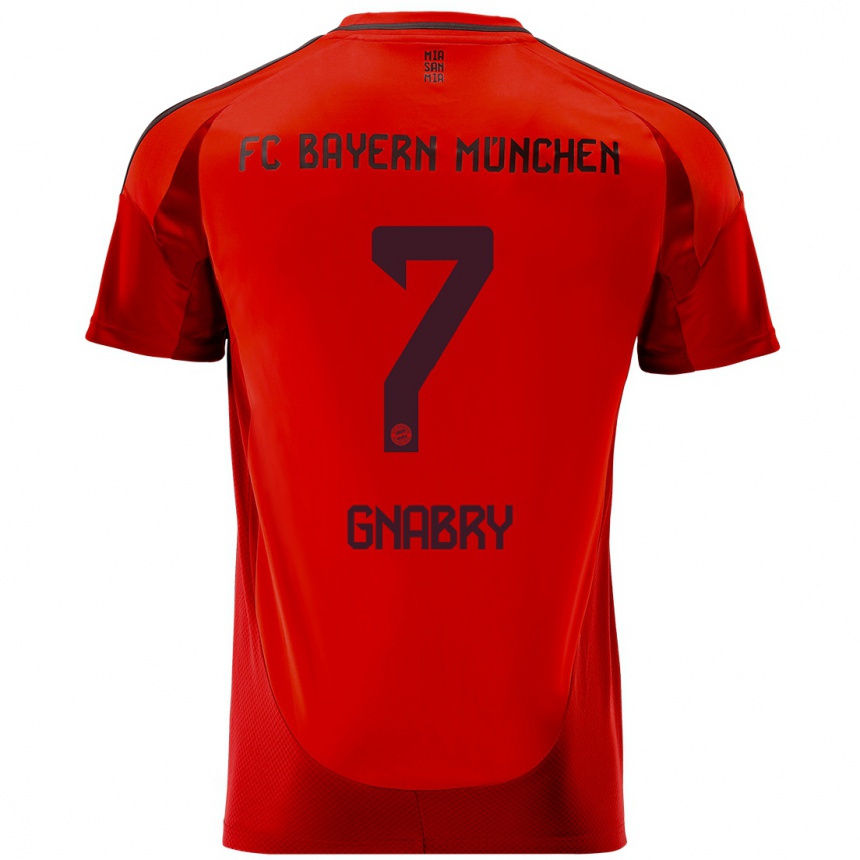 Niño Fútbol Camiseta Serge Gnabry #7 Rojo 1ª Equipación 2024/25 Argentina