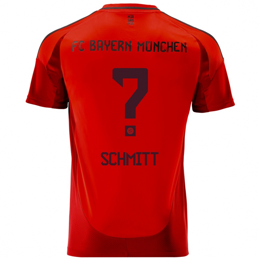 Niño Fútbol Camiseta Max Schmitt #0 Rojo 1ª Equipación 2024/25 Argentina