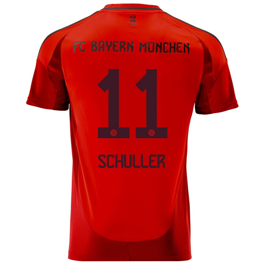 Niño Fútbol Camiseta Lea Schuller #11 Rojo 1ª Equipación 2024/25 Argentina