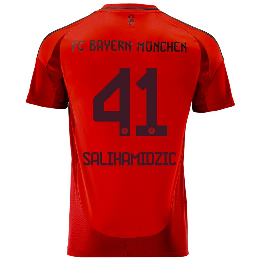 Niño Fútbol Camiseta Nick Salihamidzic #41 Rojo 1ª Equipación 2024/25 Argentina