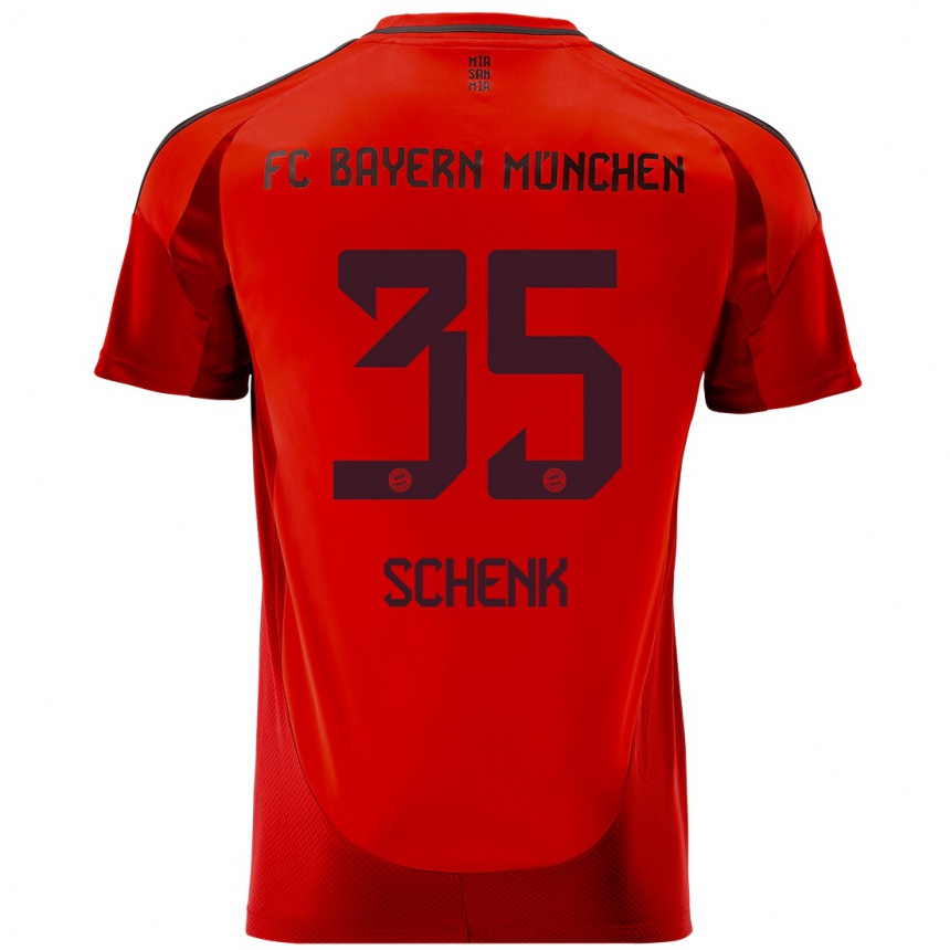 Niño Fútbol Camiseta Johannes Schenk #35 Rojo 1ª Equipación 2024/25 Argentina