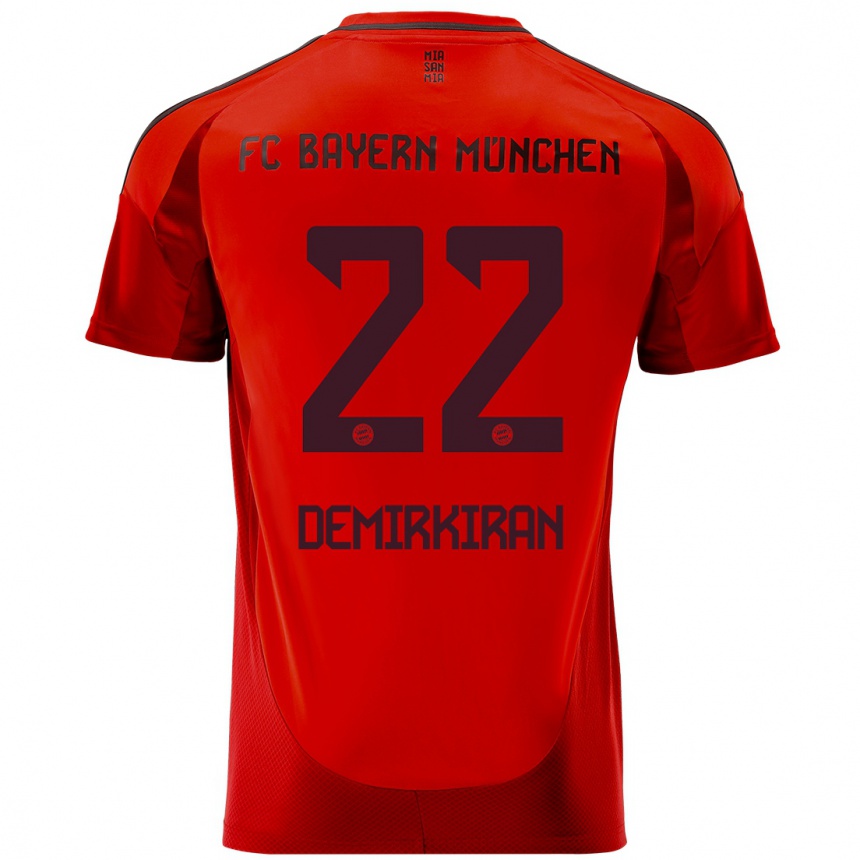 Niño Fútbol Camiseta Ediz Demirkiran #22 Rojo 1ª Equipación 2024/25 Argentina