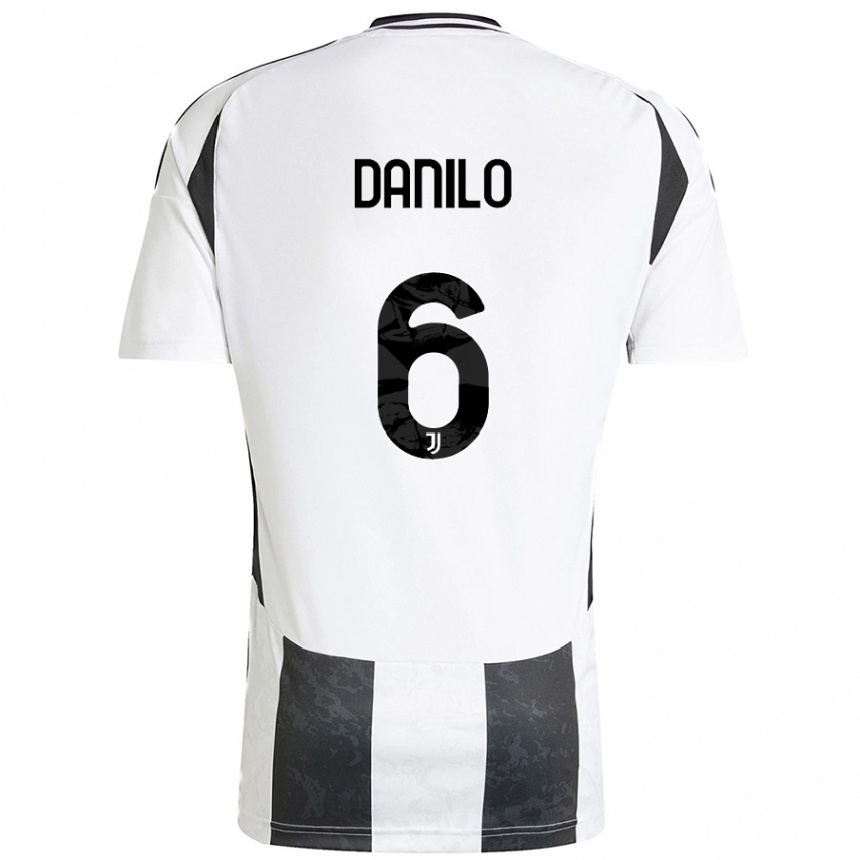 Niño Fútbol Camiseta Danilo #6 Blanco Negro 1ª Equipación 2024/25 Argentina