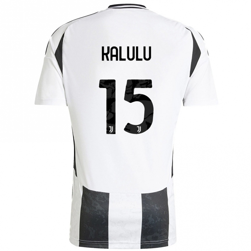 Niño Fútbol Camiseta Pierre Kalulu #15 Blanco Negro 1ª Equipación 2024/25 Argentina