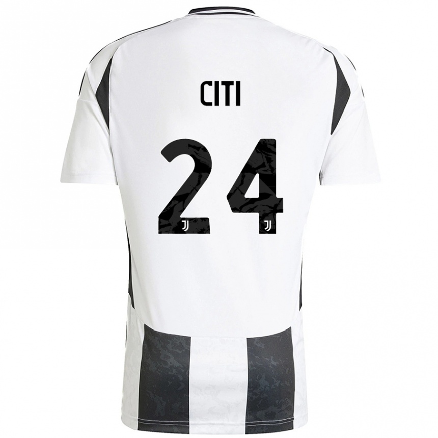 Niño Fútbol Camiseta Alessandro Citi #24 Blanco Negro 1ª Equipación 2024/25 Argentina