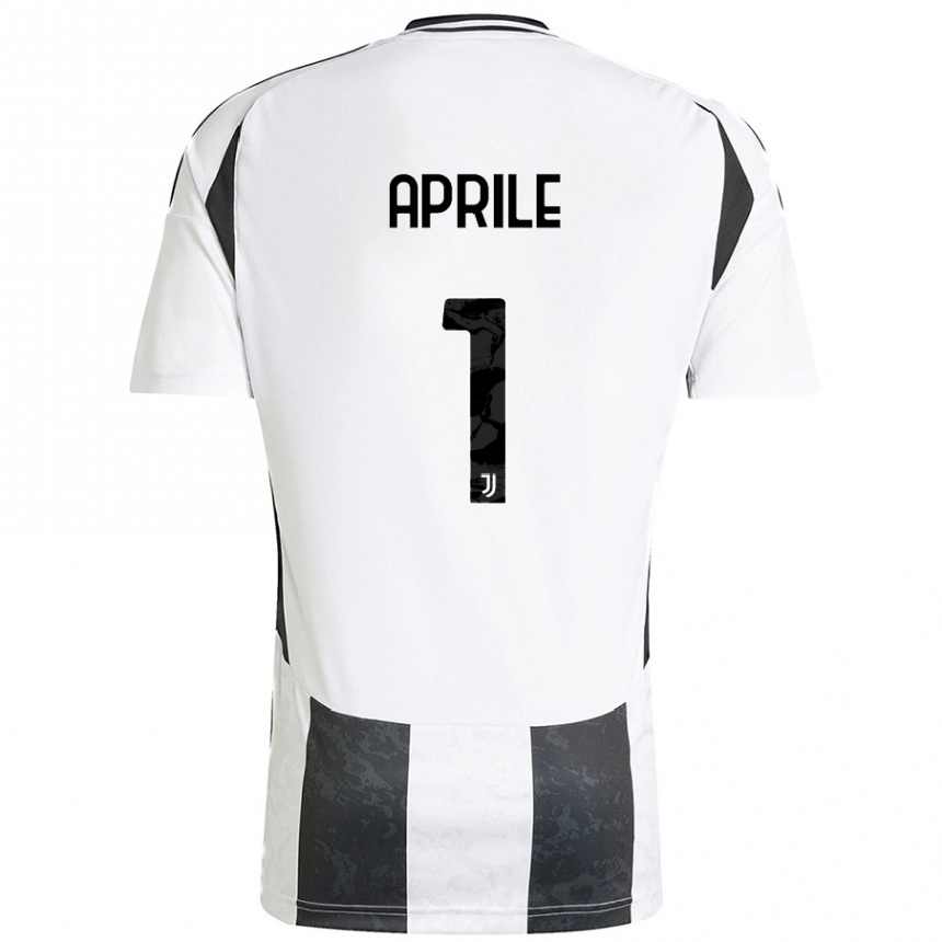 Niño Fútbol Camiseta Roberta Aprile #1 Blanco Negro 1ª Equipación 2024/25 Argentina