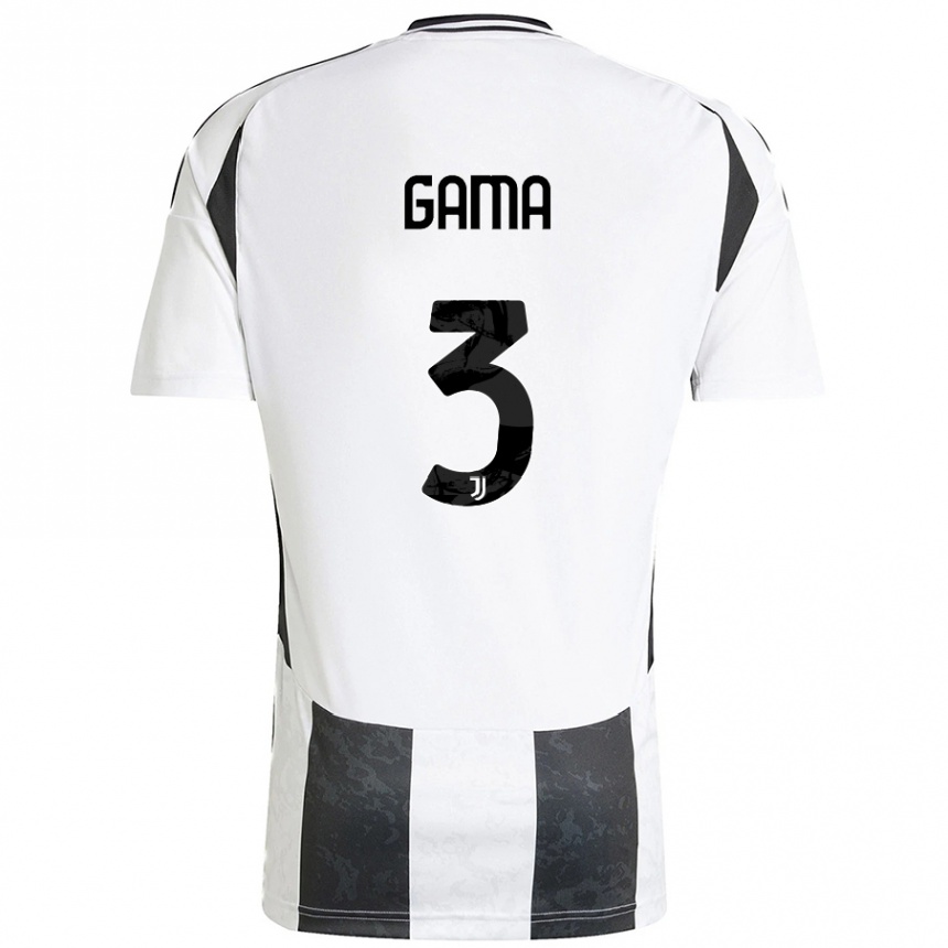 Niño Fútbol Camiseta Sara Gama #3 Blanco Negro 1ª Equipación 2024/25 Argentina