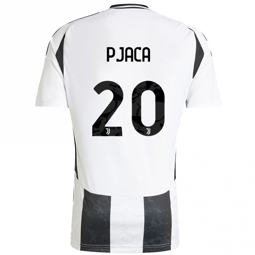 Niño Fútbol Camiseta Marko Pjaca #20 Blanco Negro 1ª Equipación 2024/25 Argentina