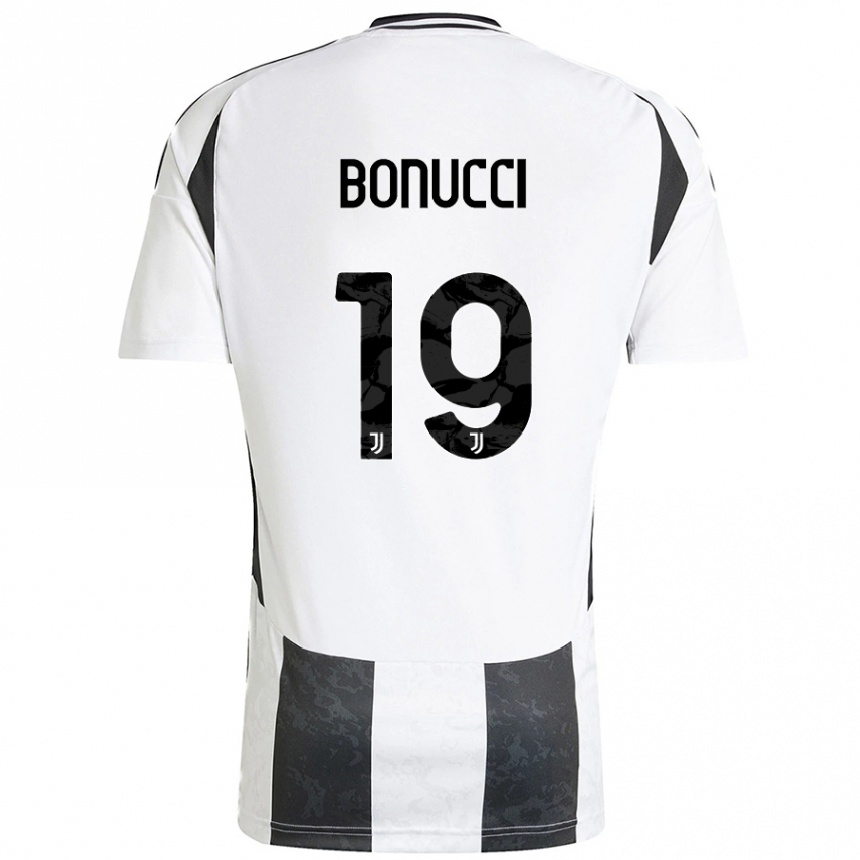 Niño Fútbol Camiseta Leonardo Bonucci #19 Blanco Negro 1ª Equipación 2024/25 Argentina