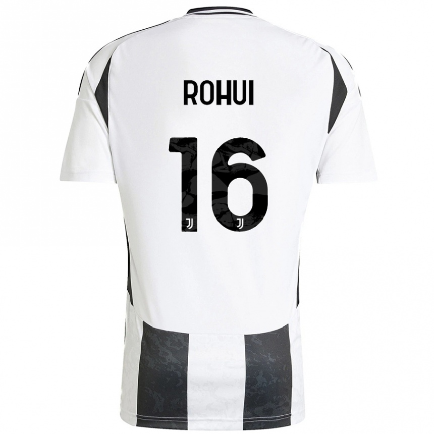 Niño Fútbol Camiseta Jonas Rohui #16 Blanco Negro 1ª Equipación 2024/25 Argentina