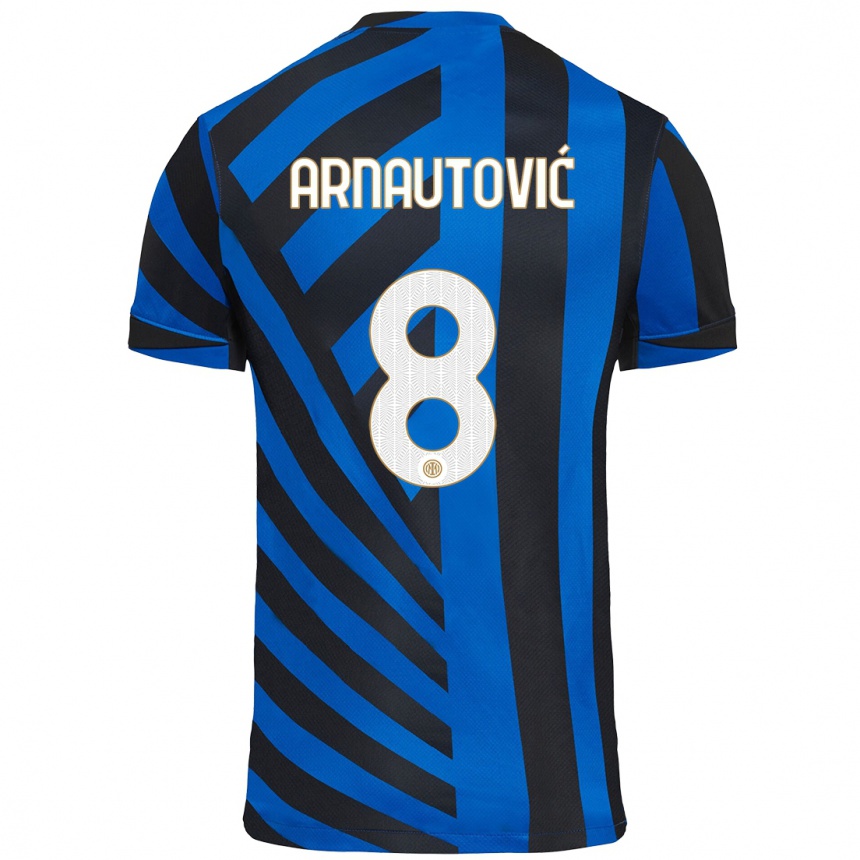 Niño Fútbol Camiseta Marko Arnautovic #8 Azul Negro 1ª Equipación 2024/25 Argentina