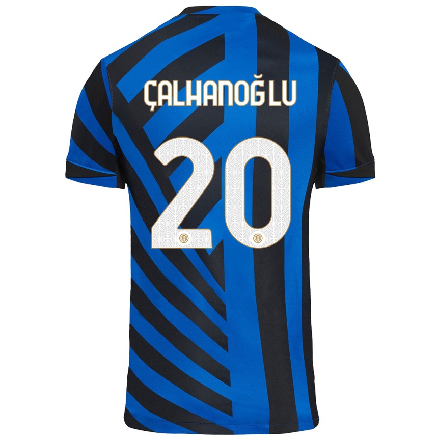 Niño Fútbol Camiseta Hakan Calhanoglu #20 Azul Negro 1ª Equipación 2024/25 Argentina