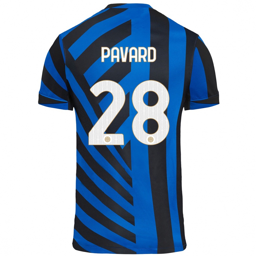 Niño Fútbol Camiseta Benjamin Pavard #28 Azul Negro 1ª Equipación 2024/25 Argentina