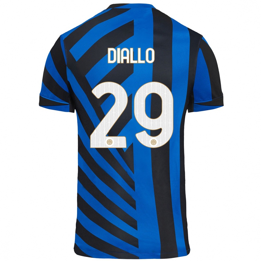 Niño Fútbol Camiseta Oumar Diallo #29 Azul Negro 1ª Equipación 2024/25 Argentina