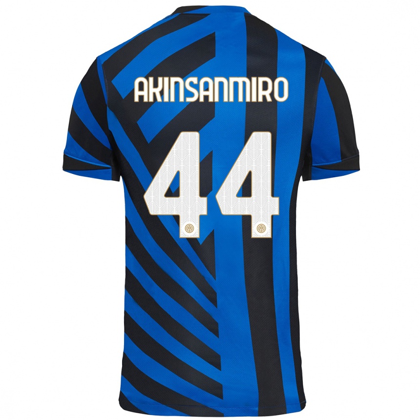 Niño Fútbol Camiseta Ebenezer Akinsanmiro #44 Azul Negro 1ª Equipación 2024/25 Argentina