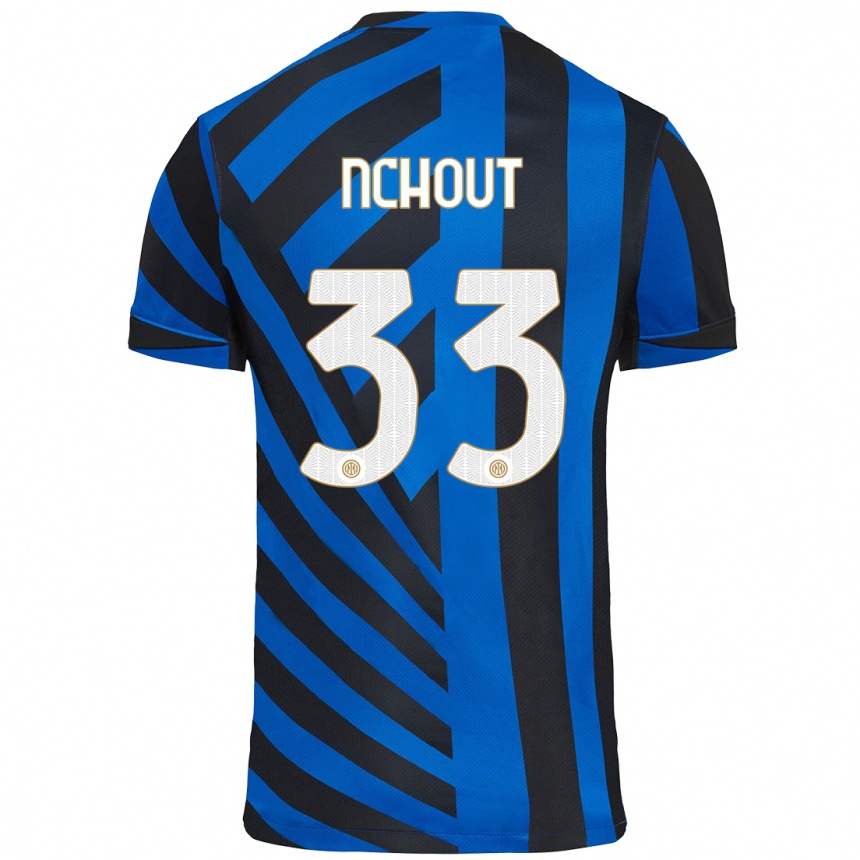 Niño Fútbol Camiseta Ajara Nchout #33 Azul Negro 1ª Equipación 2024/25 Argentina