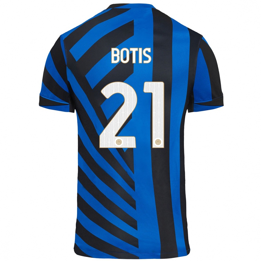 Niño Fútbol Camiseta Nikolaos Botis #21 Azul Negro 1ª Equipación 2024/25 Argentina