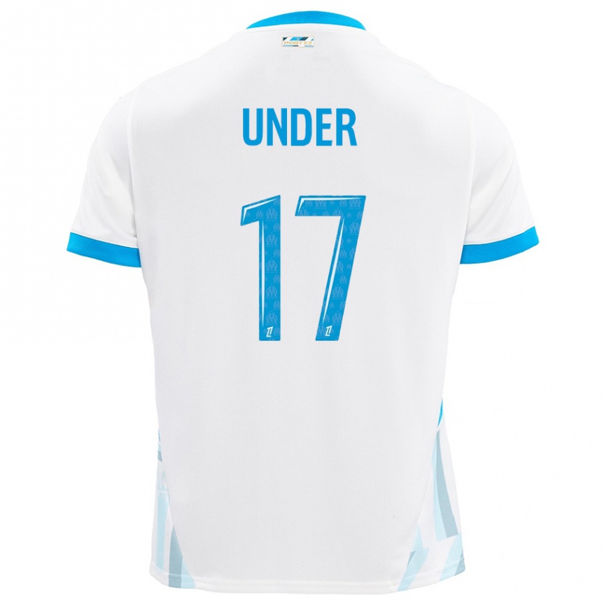 Niño Fútbol Camiseta Cengiz Under #17 Blanco Azul Cielo 1ª Equipación 2024/25 Argentina