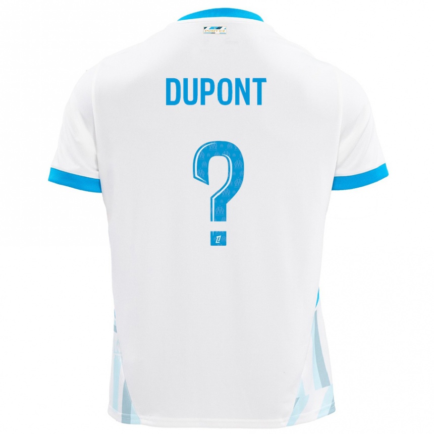 Niño Fútbol Camiseta Hugo Dupont #0 Blanco Azul Cielo 1ª Equipación 2024/25 Argentina