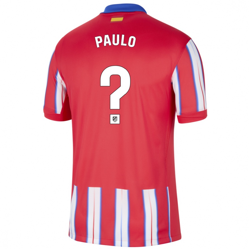 Niño Fútbol Camiseta Marcos Paulo #0 Rojo Blanco Azul 1ª Equipación 2024/25 Argentina