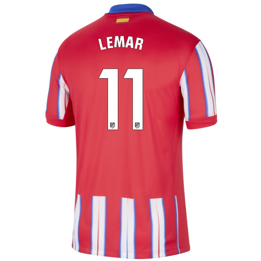 Niño Fútbol Camiseta Thomas Lemar #11 Rojo Blanco Azul 1ª Equipación 2024/25 Argentina