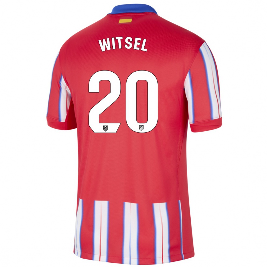 Niño Fútbol Camiseta Axel Witsel #20 Rojo Blanco Azul 1ª Equipación 2024/25 Argentina