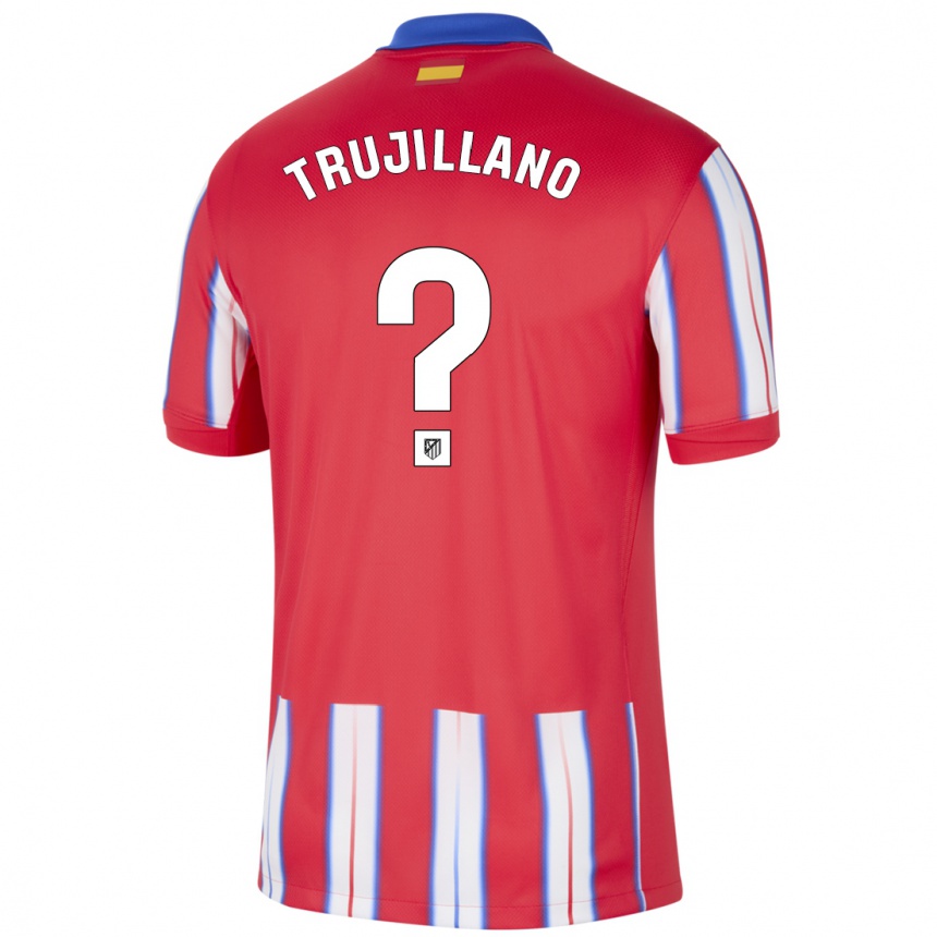 Niño Fútbol Camiseta Guillermo Trujillano #0 Rojo Blanco Azul 1ª Equipación 2024/25 Argentina