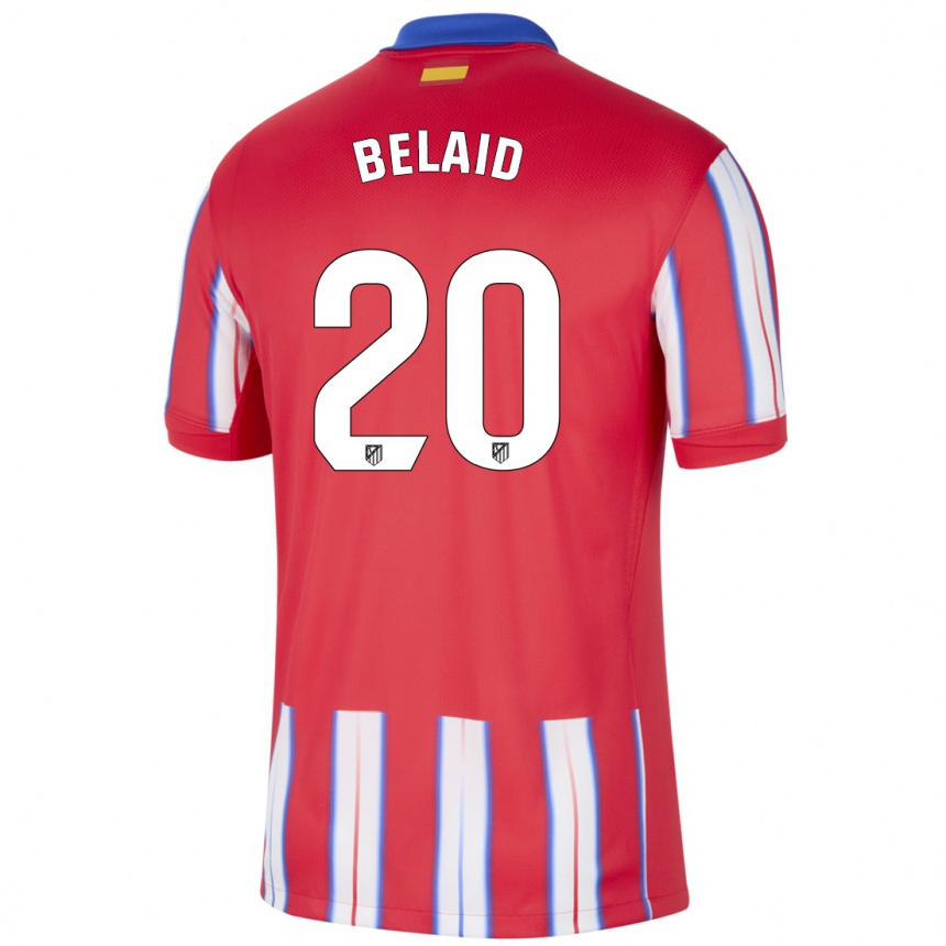 Niño Fútbol Camiseta Rayane Belaid #20 Rojo Blanco Azul 1ª Equipación 2024/25 Argentina