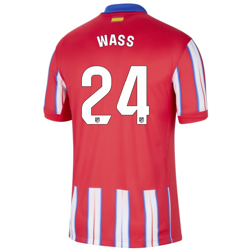 Niño Fútbol Camiseta Daniel Wass #24 Rojo Blanco Azul 1ª Equipación 2024/25 Argentina