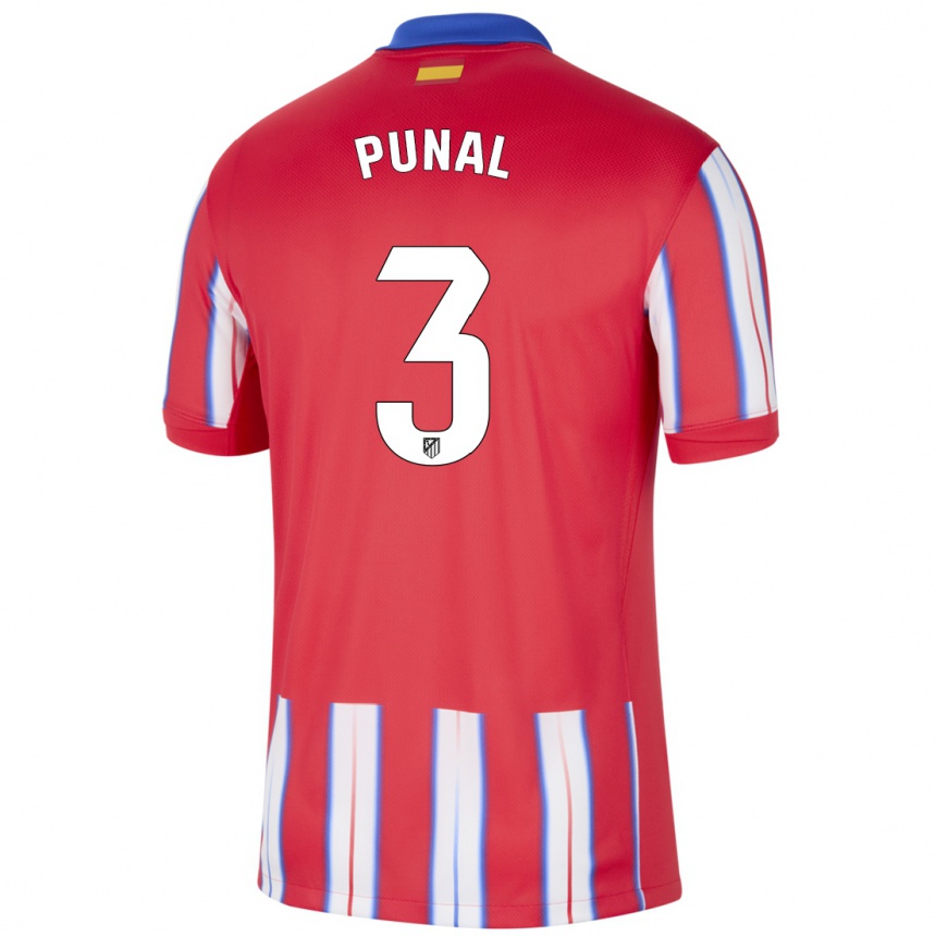 Niño Fútbol Camiseta Aitor Punal #3 Rojo Blanco Azul 1ª Equipación 2024/25 Argentina