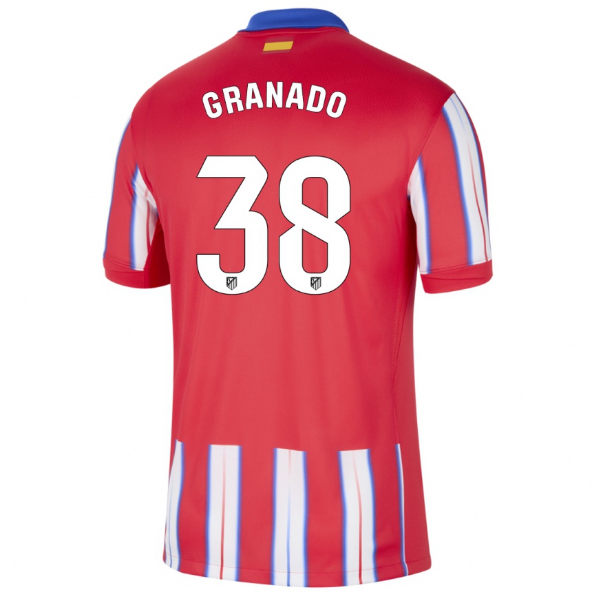 Niño Fútbol Camiseta Adrian Granado #38 Rojo Blanco Azul 1ª Equipación 2024/25 Argentina