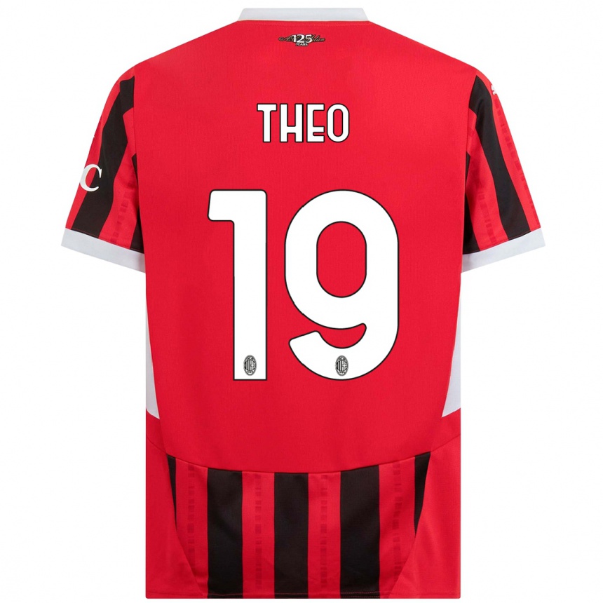 Niño Fútbol Camiseta Theo Hernandez #19 Rojo Negro 1ª Equipación 2024/25 Argentina