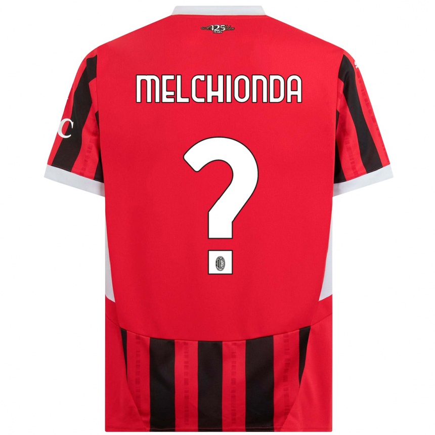 Niño Fútbol Camiseta Marco Melchionda #0 Rojo Negro 1ª Equipación 2024/25 Argentina