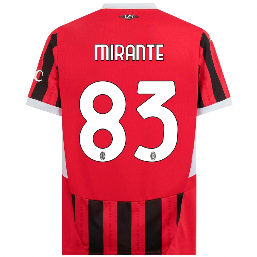 Niño Fútbol Camiseta Antonio Mirante #83 Rojo Negro 1ª Equipación 2024/25 Argentina