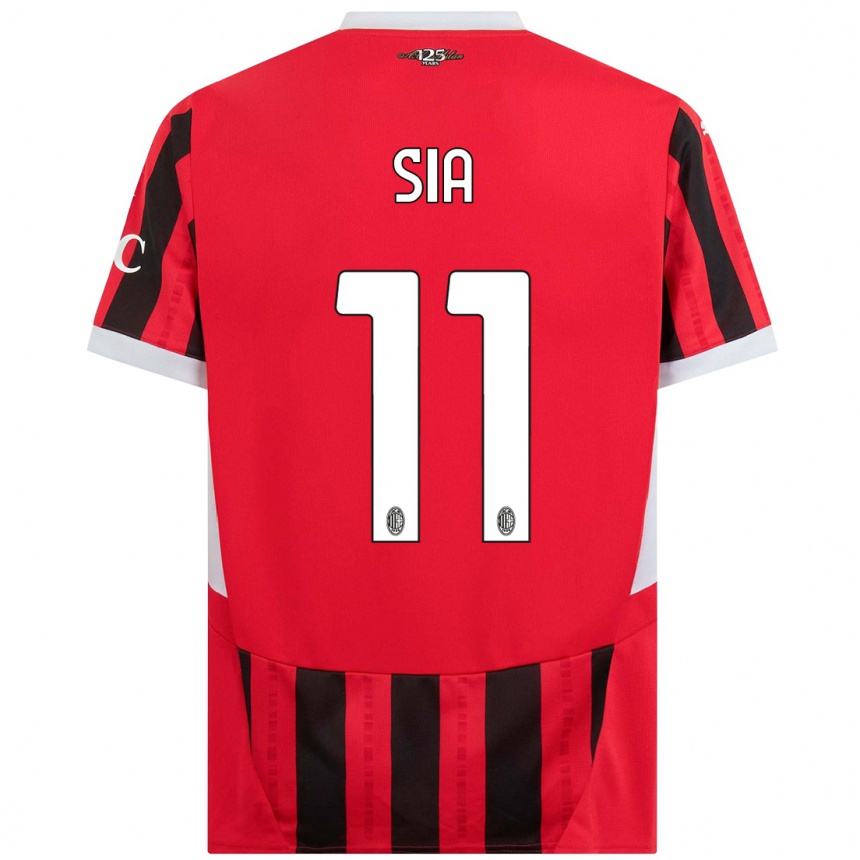 Niño Fútbol Camiseta Diego Sia #11 Rojo Negro 1ª Equipación 2024/25 Argentina