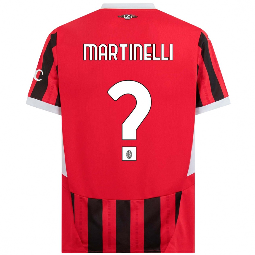 Niño Fútbol Camiseta Riccardo Martinelli #0 Rojo Negro 1ª Equipación 2024/25 Argentina