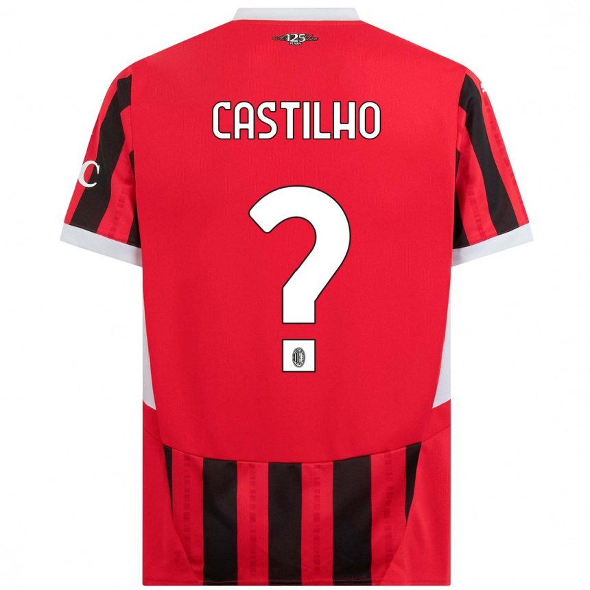 Niño Fútbol Camiseta Estevan Amaral Castilho #0 Rojo Negro 1ª Equipación 2024/25 Argentina