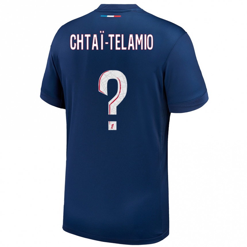 Niño Fútbol Camiseta Zayon Chtaï-Telamio #0 Azul Marino Blanco 1ª Equipación 2024/25 Argentina