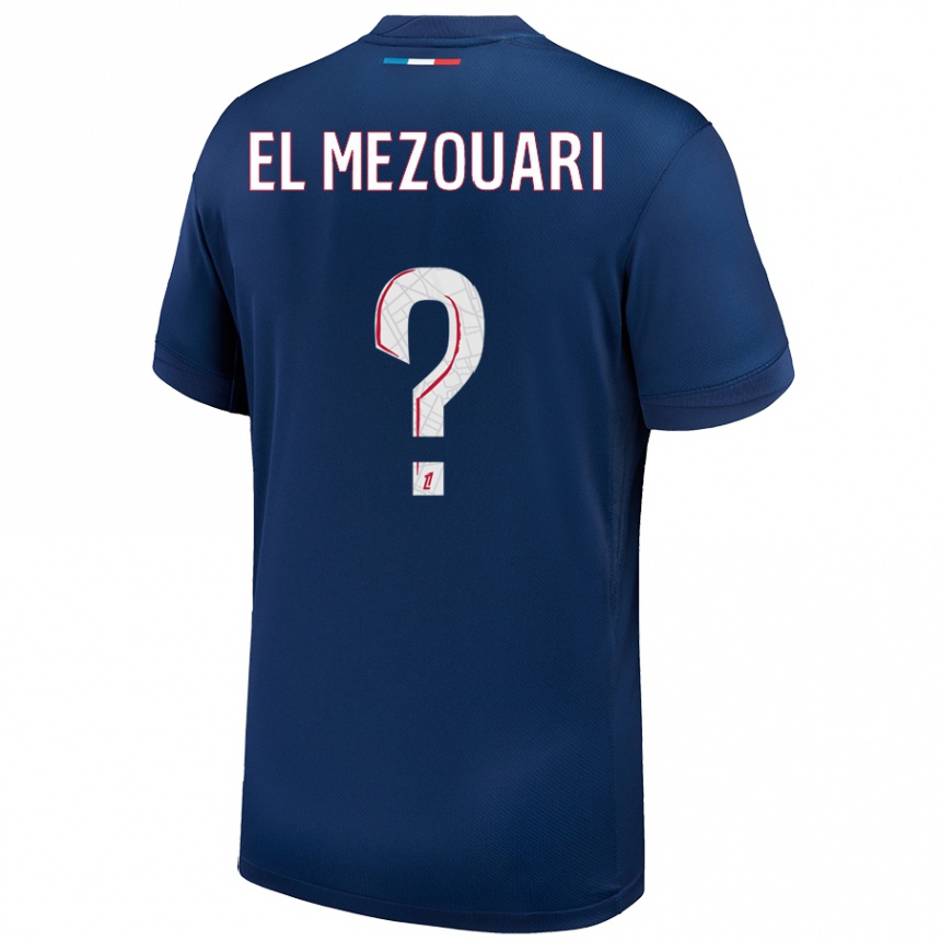 Niño Fútbol Camiseta Salah-Dine El Mezouari #0 Azul Marino Blanco 1ª Equipación 2024/25 Argentina