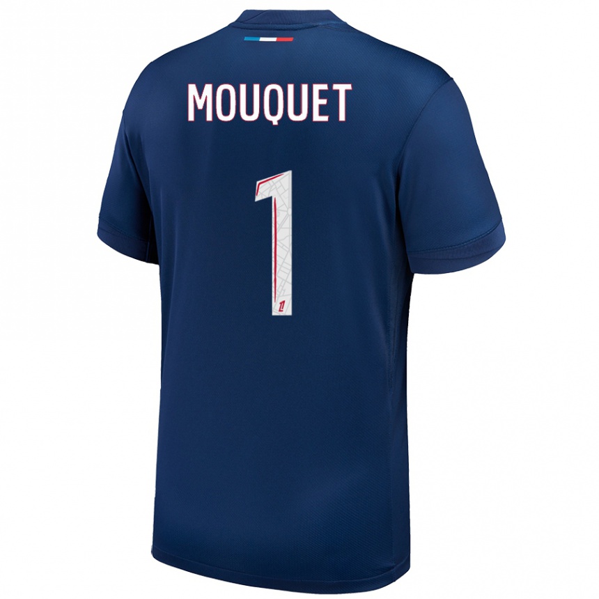 Niño Fútbol Camiseta Louis Mouquet #1 Azul Marino Blanco 1ª Equipación 2024/25 Argentina