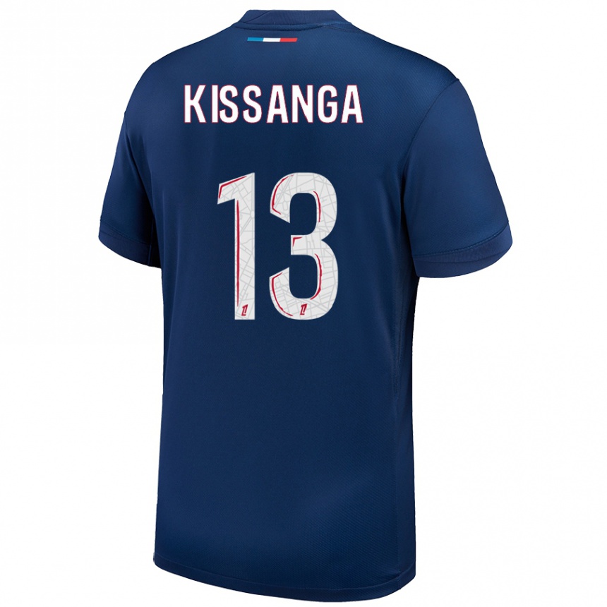 Niño Fútbol Camiseta Hugo Kissanga #13 Azul Marino Blanco 1ª Equipación 2024/25 Argentina