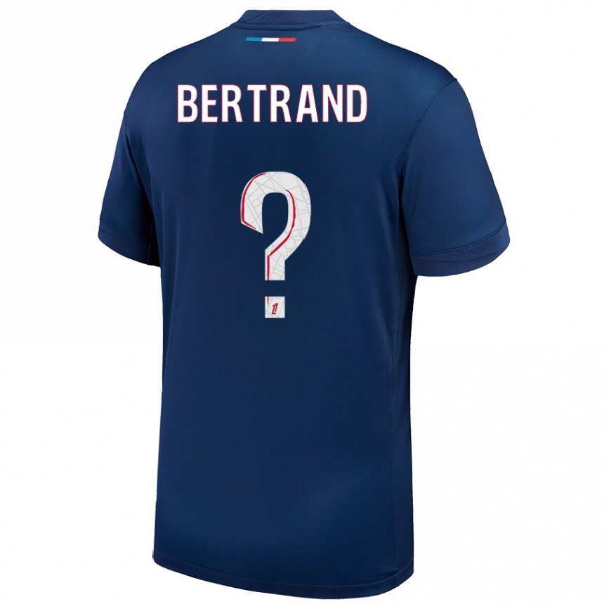 Niño Fútbol Camiseta Lucie Bertrand #0 Azul Marino Blanco 1ª Equipación 2024/25 Argentina