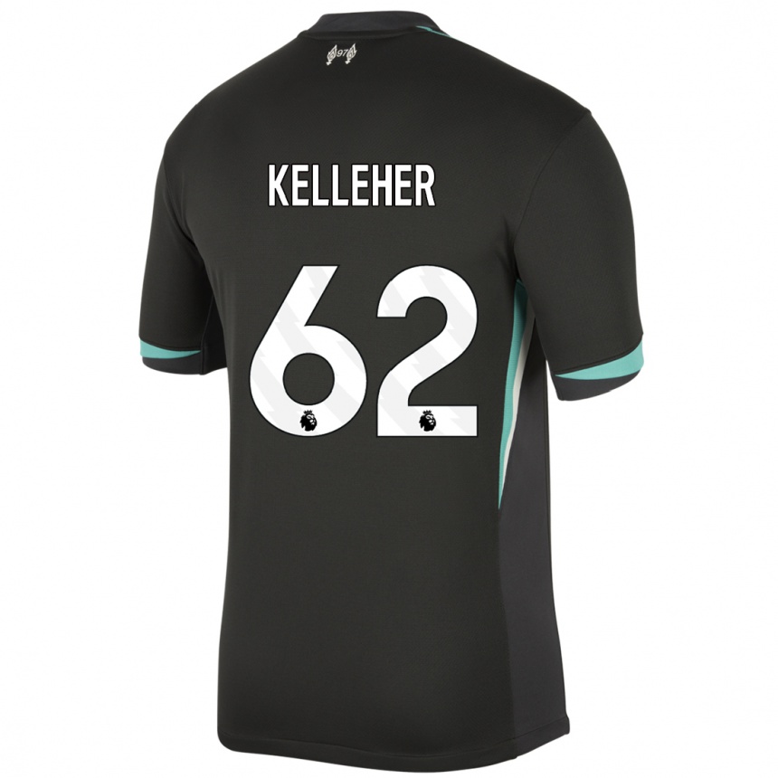 Niño Fútbol Camiseta Caoimhin Kelleher #62 Negro Antracita Blanco 2ª Equipación 2024/25 Argentina