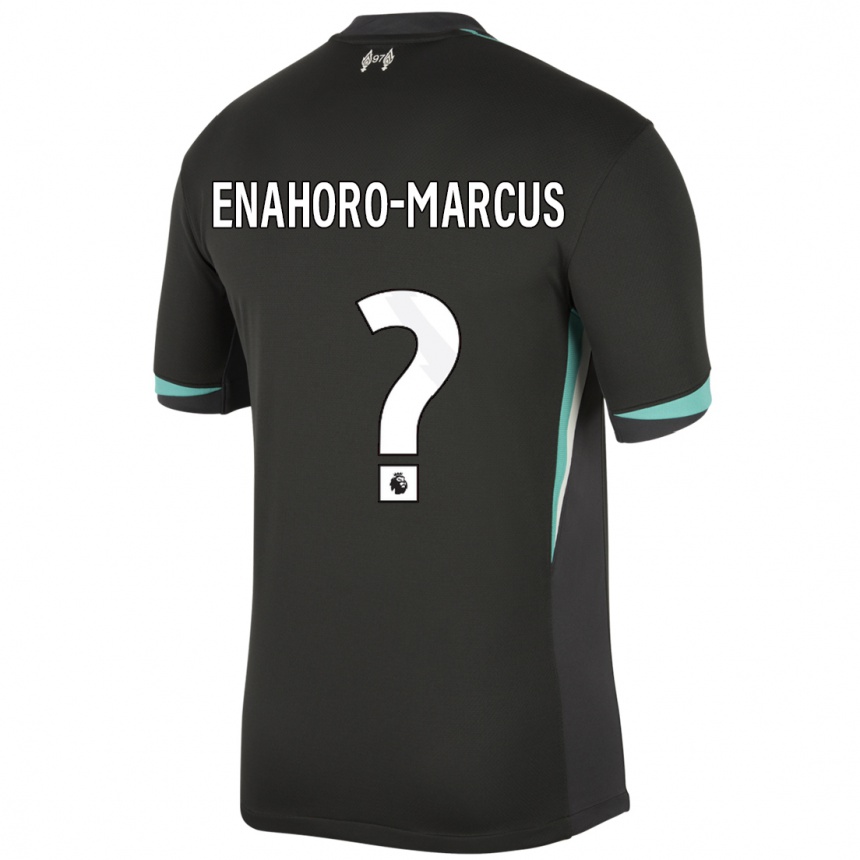 Niño Fútbol Camiseta Louis Enahoro-Marcus #0 Negro Antracita Blanco 2ª Equipación 2024/25 Argentina