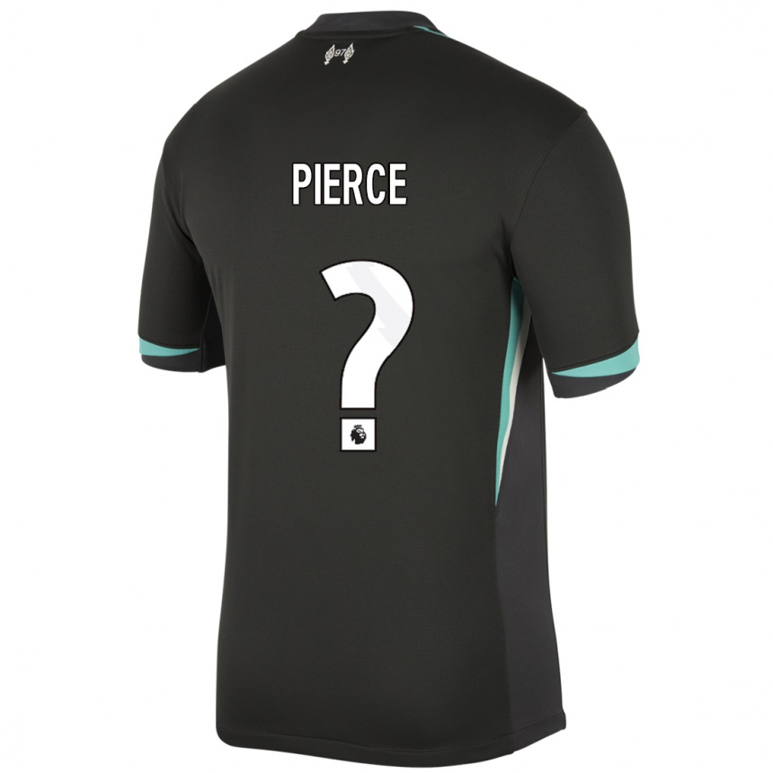 Niño Fútbol Camiseta Alfie Pierce #0 Negro Antracita Blanco 2ª Equipación 2024/25 Argentina